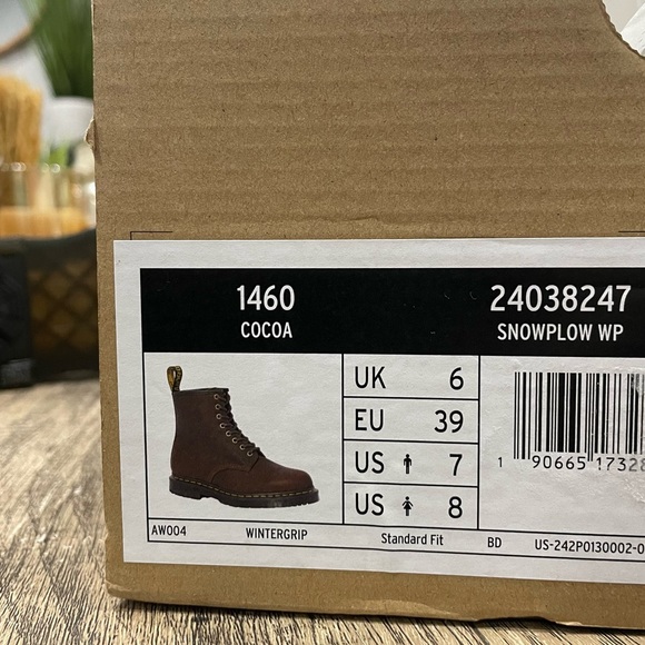 Dr. Martens 1460 Snowplow Cocoa Brown Leather Boots - Picture 16 of 16